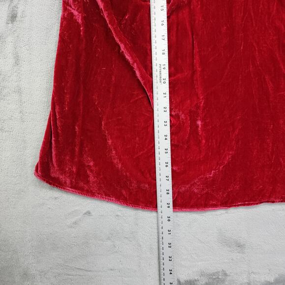 NEW Torrid Top Womens 2 2X 18/20 Red Sophie Velvet Swing Cami V-Neck Stretch - Picture 10 of 11